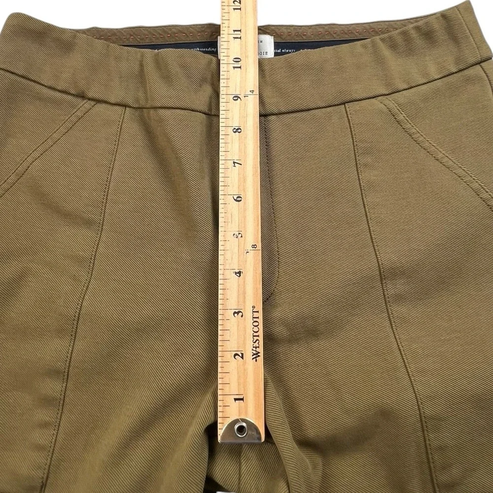 Anthropologie The‎ Essential Slim Womens 10 Green Cargo Pant Mid Rise